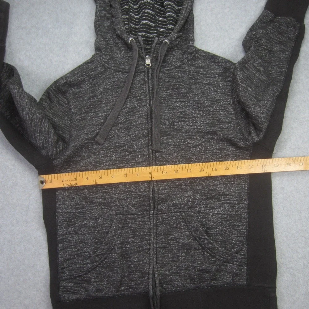 Kimes Ranch Jacket Womens Medium Black Space Dye Full Zip Hoodie Horn Logo‎ Slim - Picture 11 of 16